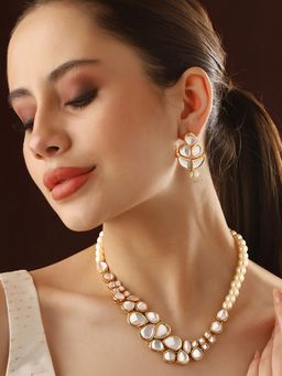 Priyaasi - Sophistication Look with Kundan and Pearl Jewellery Set