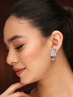 Priyaasi - Tribal Elegant Silver Drop Earrings
