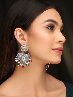 Priyaasi - Multi-Color Beads Drop Earrings