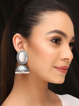 Priyaasi - Exploring the Beauty of Oxidised White Jhumkas