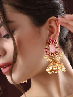 Priyaasi - Pink Stoned Jhumki