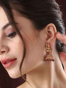 Priyaasi - Leaf Shape Temple Earrings