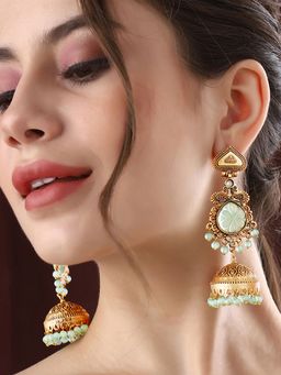 Priyaasi - Blue Stoned Drop Jhumki