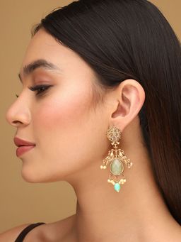 Priyaasi - Floral and Bird Style Drop Earrings