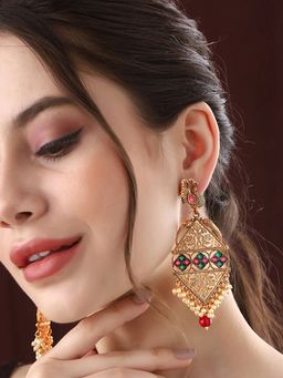 Priyaasi - Gold Plated Peacock Earrings