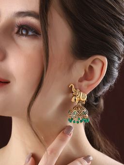 Priyaasi - Elephant Green Jhumki
