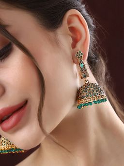 Priyaasi - Green Floral Jhumki