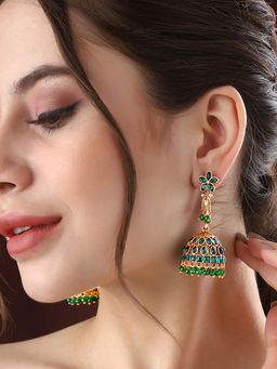 Priyaasi - Floral Green Jhumki