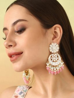 Priyaasi - Floral and Kundan Style Earrings