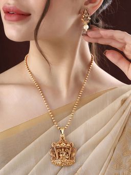 Priyaasi - Temple Gold Plated Beaded Jewellery Set