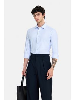 Snitch - Light Blue Full Sleeves Slim Semi Formal Shirt