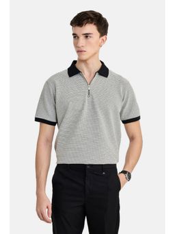 Snitch - Black Stripes Half Sleeves Regular Casual Polo T-Shirt