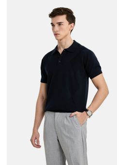 Snitch - Navy Blue Half Sleeves Regular Polo T-Shirt