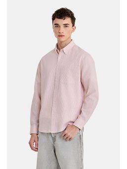 Snitch - Pink Stripes Full Sleeves Regular Casual Shirt