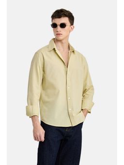 Snitch - Yellow Solid Full Sleeves Regular Shirt