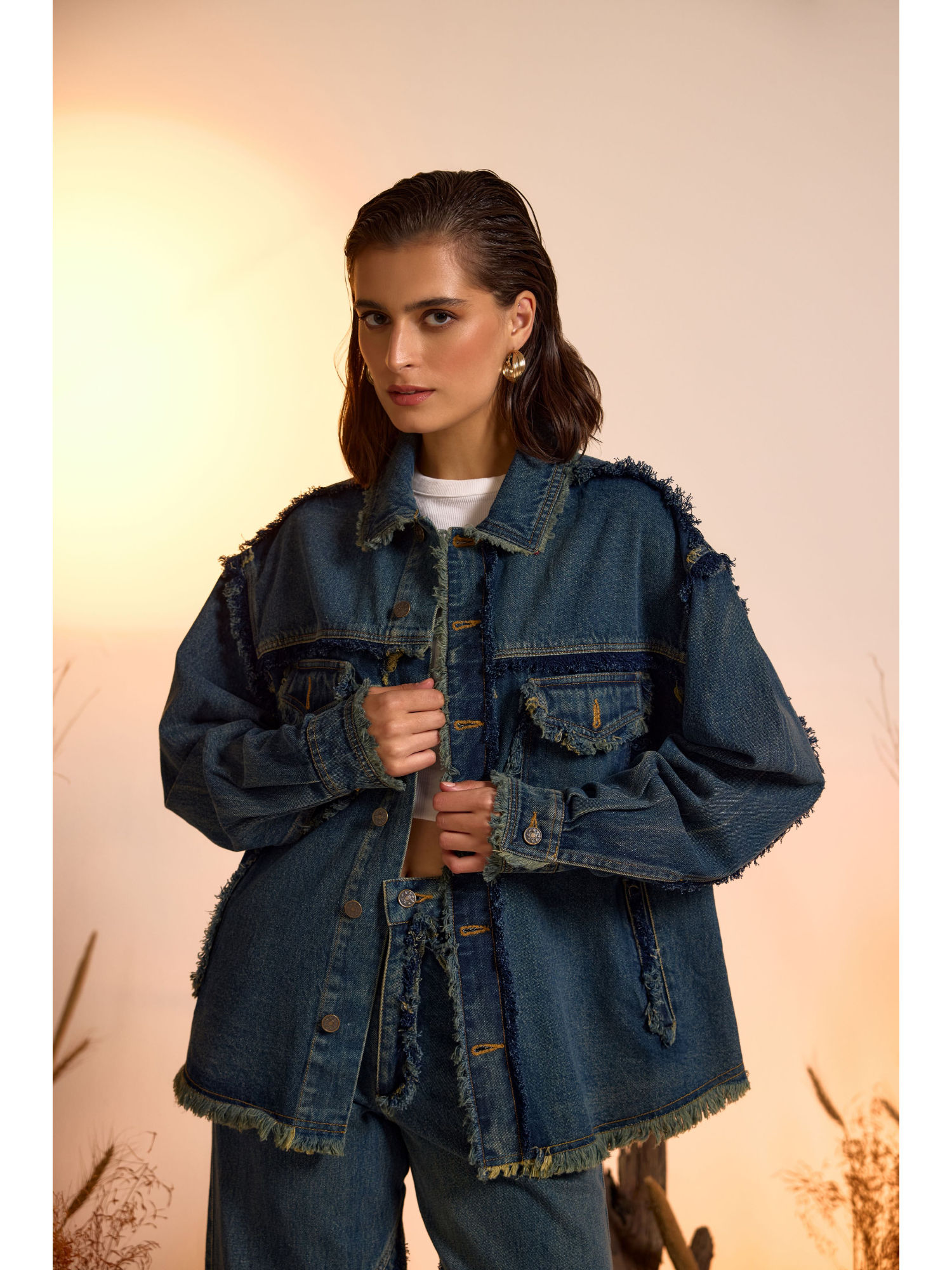 Vintage Wash Distressed Oversized Jacket-picture-28
