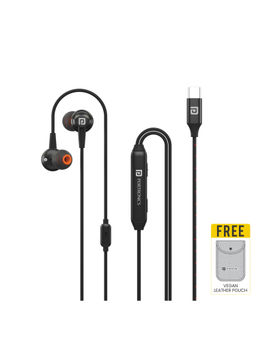 Portronics - Ear 100 In-Ear Wired Earphone With Karaoke Mic. Usb Type C Jack 7.1 Surround Sound
