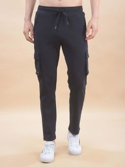 Cantabil - Solid Navy Blue Trackpant for Men