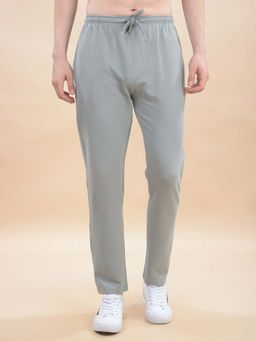 Cantabil - Textured Green Track Pant for Men
