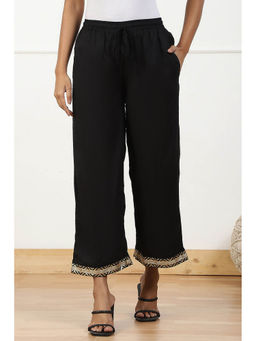 Biba - Women Black Polyester Palazzo Pant