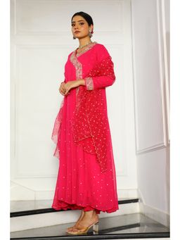 House Of Muher - Sultana Magenta Angarkha (Set of 3)