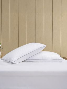 LANE LINEN - White Sleep Rectangular Pillow (Pack of 2)