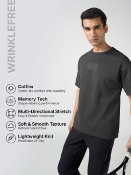Technosport - Men Printed Relaxed Fit Round Neck T-Shirt With Cotflex