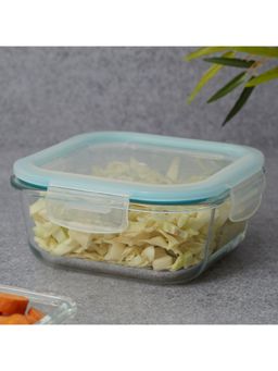 HomeTown - Robust Glass Square Container with PP Lid 800 ml in Transparent