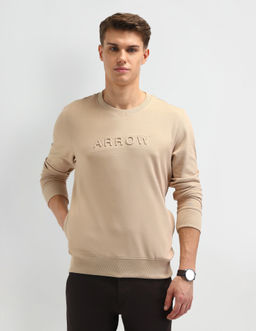 Arrow Sports - Textured Full Sleeves Crew Neck Sweatshirt
