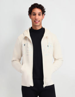 U.S. Polo Assn. Denim Co. - Printed Full Sleeves Hooded Sweatshirt