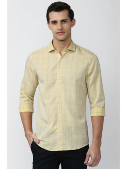 Peter England - Men Khaki Full Sleeves Casual Shirt