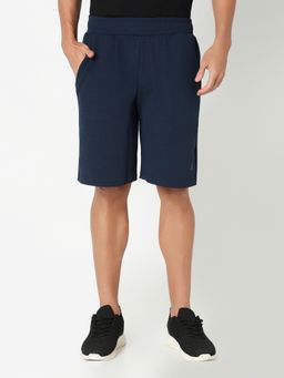 R&B - Navy Blue Solid Regular Men Shorts