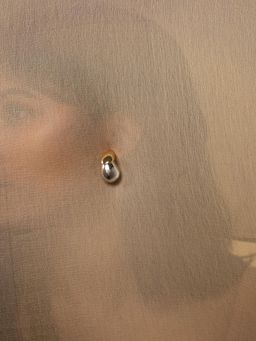 JEWELZ - Glossy Dual-Tone Dome Earrings