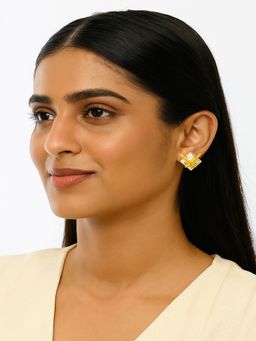 JEWELZ - Crystal Charm Gold Studs