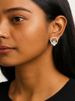 JEWELZ - Crystal Loop Spark Stud Earrings