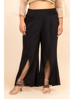 Mamicha - Adaa Black Embroidered Flared Pant