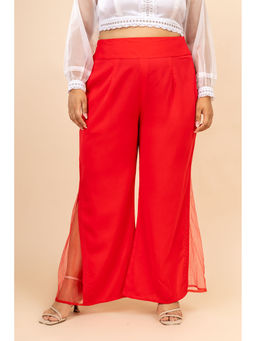 Mamicha - Meh-Noor Coral Flared High Waist Pant