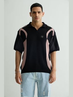 Chapter 2 - Black Knit Polo T-Shirt