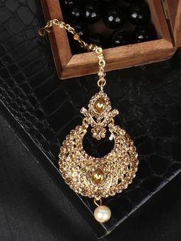 Anika's Creations - Designer Gold Plated Kundan Tradtional Ethnic Maangtika