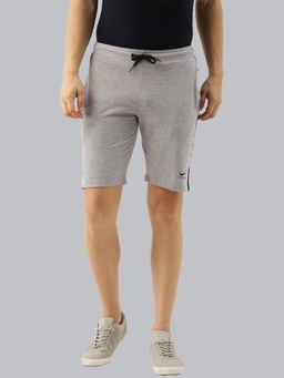 Tom Burg - Men's Grey Colorblock Cotton Shorts