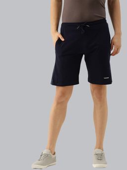 Tom Burg - Men Navy Blue Mid Rise Solid Regular Shorts