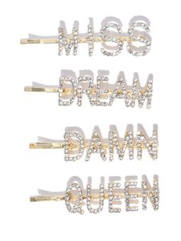 Blueberry - Set Of 4 Gold Plated Bobby Pins (Pack of 4)