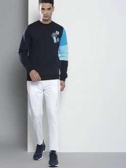 The Indian Garage Co - Men Regular Fit Colorblock Crew Neck Multi-Color Sweatshirt