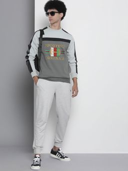 The Indian Garage Co - Men Regular Fit Colorblock Crew Neck Multi-Color Sweatshirt