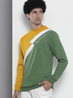 The Indian Garage Co - Men Regular Fit Printed Crew Neck Multi-Color Sweatshirt