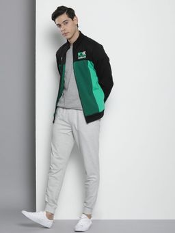 The Indian Garage Co - Men Regular Fit Colorblock High Neck Multi-Color Sweatshirt