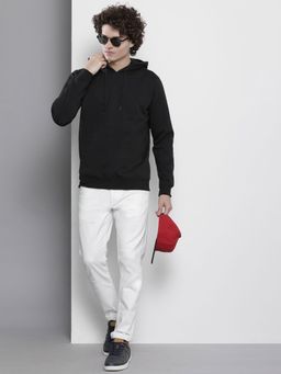 The Indian Garage Co - Men Regular Fit Solid Black Hoodie