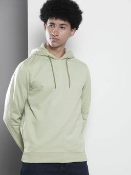 The Indian Garage Co - Men Regular Fit Solid Green Hoodie