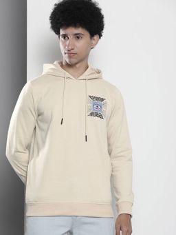 The Indian Garage Co - Men Regular Fit Printed Off White Hoodie