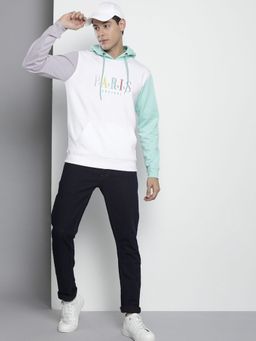 The Indian Garage Co - Men Regular Fit Colorblock Multi-Color Hoodie